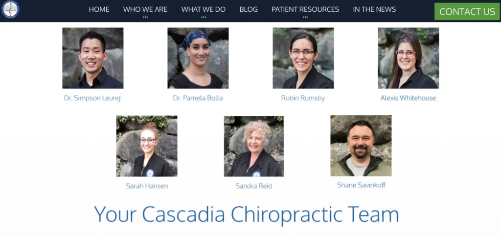 Doctors at Cascadia Chiropractic Centre