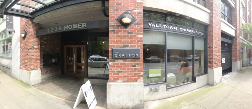 Outside view of Yaletown Chiropractic clinic